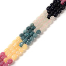02 Multi-color Dyed Jade Pebble Nugget Beads Size 8x10mm 15.5'' Strand