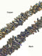 Electroplated Quartz Center Drilled Rough Points 16-30mm 15.5'' Strand