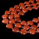 Natural Red Jasper Heart Shape Beads Size 20mm 15.5'' Strand