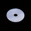 Natural Blue Lace Agate Donut Circle Pendant Size 28-30mm Sold by Piece