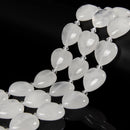 Natural Clear Quartz Heart Shape Beads Size 20mm 15.5'' Strand