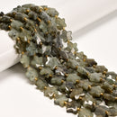 Natural Labradorite Faceted Five-Pointed Star Shape Beads 14mm 15.5'' Strand