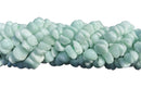 Green Moonstone Center Drill Pebble Nugget Beads Size 10-12mm 15.5'' Strand