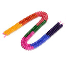 13-Multi-color Dyed Jade Smooth Rondelle Beads Size 5x8mm 15.5'' Strand