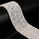 Natural Clear Quartz Heishi Disc Beads Size 2x4mm 15'' Strand