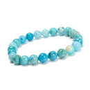 Natural Hemimorphite Smooth Round Beaded Bracelet 8mm 7.5'' Length 3 PCS/Set