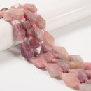 Natural Madagascar Rose Quartz Faceted Drop Beads Size 13x20mm 15.5" Strand