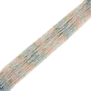 Natural Gradient Aquamarine Faceted Cube Beads Size 4-5mm 15.5" Strand