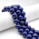 Genuine AAA Lapis Lazuli Smooth Round Beads Size 14mm 16mm 15.5" Strand