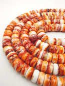 Spiny Oyster Rondelle Beads Size 6x12mm 15.5'' Strand