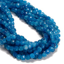 Apatite Color Dyed Jade Faceted Cube Beads Size 7mm 15.5'' Strand