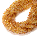 Natural Citrine Faceted Cube Beads Size 6mm 7mm 15.5'' Strand