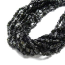 Natural Dark Green Tourmaline Rough Nugget Beads Size 5-7x6-10mm 15.5'' Strand
