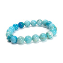 Natural Hemimorphite Smooth Round Beaded Bracelet 10mm 7.5''Length 3 PCS/Set