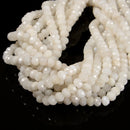 Natural White Rainbow Moonstone Faceted Rondelle Beads Size 6x8mm 15.5'' Strand