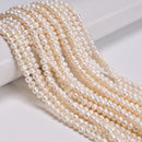 Natural White Fresh Water Pearl Nugget Potato Shape Beads Size 4-5mm 14'' Strand
