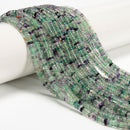 Natural Fluorite Smooth Rondelle Beads Size 2x4mm 15.5'' Strand