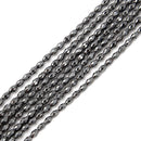 Gray Gold Rainbow Hematite Faceted Rice Shape Beads Size 3x5mm 15.5'' Strand