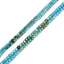 Gradient Turquoise Faceted Rubik's Cube Beads Size 3mm 4mm 15.5'' Strand