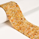 Natural Yellow Jade Heishi Disc Beads Size 2x4mm 15'' Strand