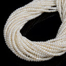White Fresh Water Pearl Potato Shape Beads Size 3x4-5mm 15.5'' Strand