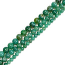 Green Fire Agate Smooth Round Beads Size 4mm 6mm 8mm 10mm 15.5'' Strand