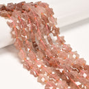 Natural Strawberry Quartz Faceted Five-Pointed Star Shape Beads 14mm 15.5'' Strd