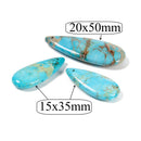 Light Blue Sea Sediment Jasper Pendant Earrings Teardrop 15x35mm 3 PCS Per Set