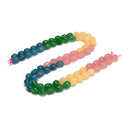 07 Multi-color Dyed Jade Pebble Nugget Beads Size 8x10mm 15.5'' Strand