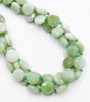 Natural Green Jade Hexagram Cutting Faceted Coin Beads Size 12mm 15.5'' Strand