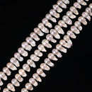 White Fresh Water Pearl Top Drill Baroque Shape Beads 10-11x15-20mm 15.5" Str
