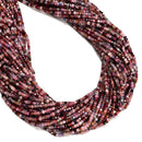 Natural Multi-Color Spinel Faceted Cube Beads Size 2-2.5mm 15.5'' Strand