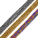 Gray Gold Rainbow Hematite Faceted Rice Shape Beads Size 3x5mm 15.5'' Strand