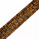 Natural Yellow Tiger Eye Smooth Rondelle Beads 2x4mm 4x6mm 5x8mm 15.5" Strand