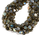 Natural Labradorite Faceted Heart Shape Beads Size 12mm 15.5'' Strand