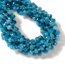 Apatite Color Dyed Jade Faceted Rondelle Beads Size 6x8mm 15.5'' Strand