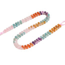 01 Multi-color Gemstone Smooth Cube Shape Beads Size 4mm 15" Strand