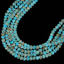 Light Blue Sea Sediment Jasper Heart Shape Beads Size 6mm 15.5'' Strand
