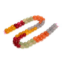 06 Multi-color Dyed Jade Pebble Nugget Beads Size 8x10mm 15.5'' Strand