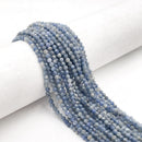 Natural Blue Sapphire Faceted Round Beads Size 4mm 15.5" Strand