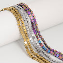 Gold Silver Rainbow Plated Hematite Five-pointed Star Beads Size 4mm 15.5'' Strd