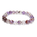 Natural Super Seven Smooth Round Beaded Bracelet Size 8mm 7.5'' Length 3 PCS/Set