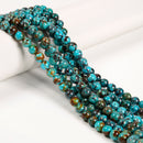 Genuine Natural Turquoise Smooth Round Beads 5mm 6mm 7mm 8mm 9mm 10mm 15.5" Strand