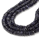 Blue Sandstone Center Drill Pebble Nugget Slice Size 3-5mm x 10-14mm 15.5'' Strd