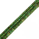 Dark Green Magnesite Turquoise Heishi Disc Beads 2x4mm 3x6mm 3x8mm 15.5" Strand