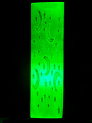 Selenite Cuboid Lamp With Night Sky Pattern Size 3"x3"x10" (Light Not Included)
