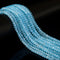Natural Blue Topaz Faceted Rondelle Beads Size 2.5x4mm 4x6mm 15.5'' Strand