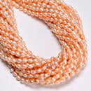 Natural Pink Fresh Water Pearl Baroque Shape Beads Size 4-5x6-7mm 13.5" Strand