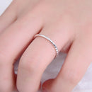 925 Sterling Silver Marcasite Round Cut Half Eternity Adjustable Ring Price 1PC