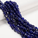 Dark Blue Dyed Jade Pebble Nugget Beads Size 8x10mm 15.5'' Strand